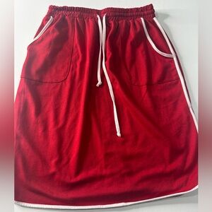 LuLaRoe Small Casual Vibrant Red Skirt with White Lining